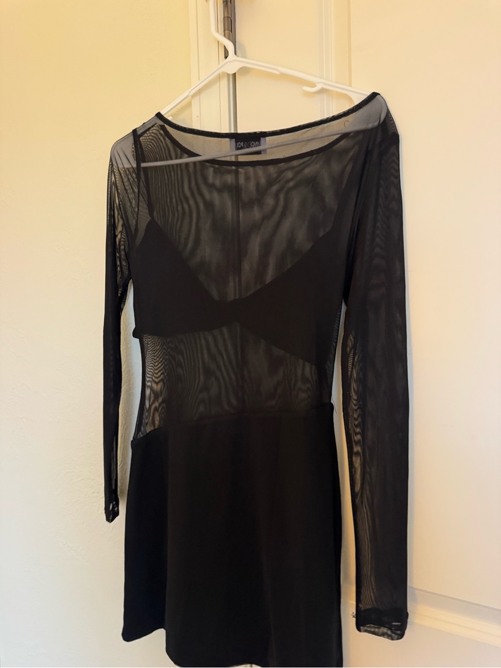 Princess Polly black sheer long sleeve dress - Picture 3 of 4
